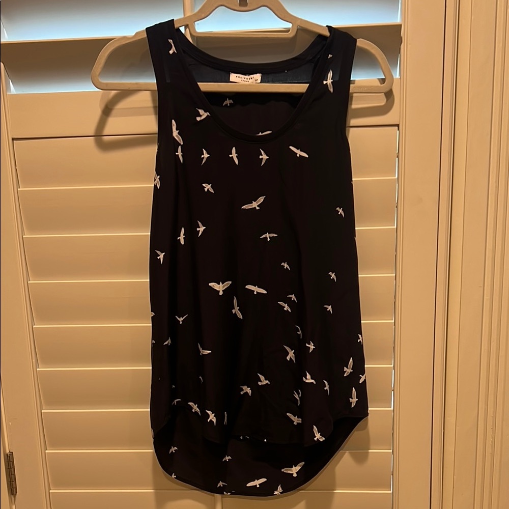 Equipment Black and White Geometric Tank Top